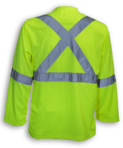 Big K Clothing 100% Soft Polyester Traffic Safety T-Shirt #BK6012 Yellow Back