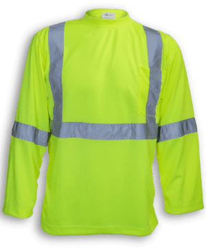 Big K Clothing 100% Soft Polyester Traffic Safety T-Shirt #BK6012 Yellow Front