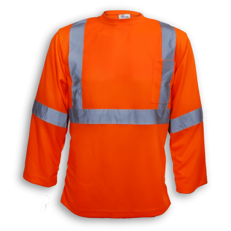 Big K Clothing 100% Soft Polyester Traffic Safety T-Shirt #BK6012 Orange