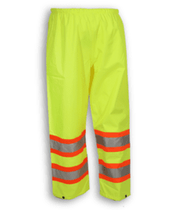 Big K Clothing Hi Vis 300 Denier Polyester Rain Pant #BK804 Yellow Back