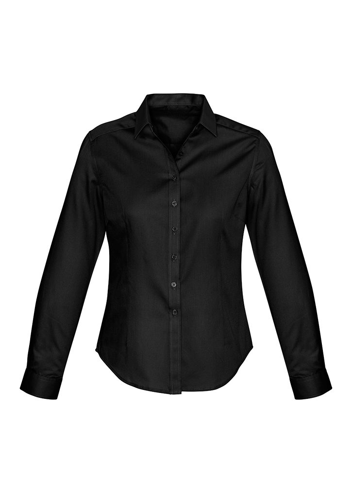 Biz Collection Ladies Dalton Long Sleeve Shirt #S522LL Black