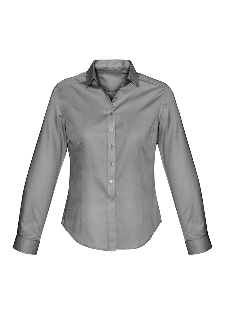 Biz Collection Ladies Dalton Long Sleeve Shirt #S522LL Grey