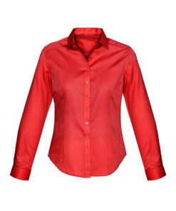 Biz Collection Ladies Dalton Long Sleeve Shirt #S522LL Red