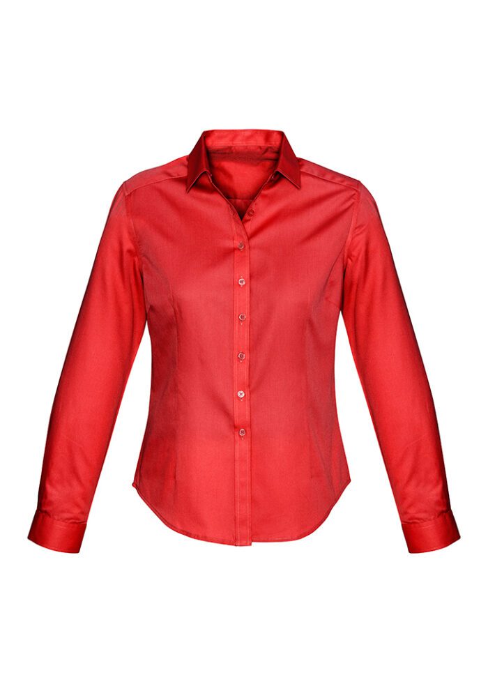 Biz Collection Ladies Dalton Long Sleeve Shirt #S522LL Red