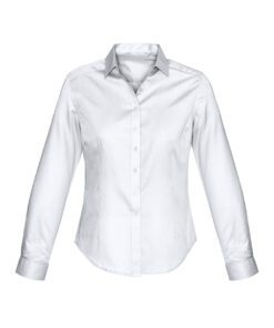 Biz Collection Ladies Dalton Long Sleeve Shirt #S522LL White