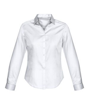 Biz Collection Ladies Dalton Long Sleeve Shirt #S522LL White