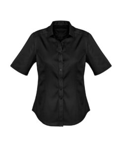 Biz Collection Ladies Dalton Short Sleeve Shirt #S522LS Black