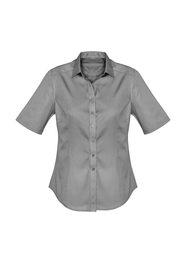 Biz Collection Ladies Dalton Short Sleeve Shirt #S522LS Grey
