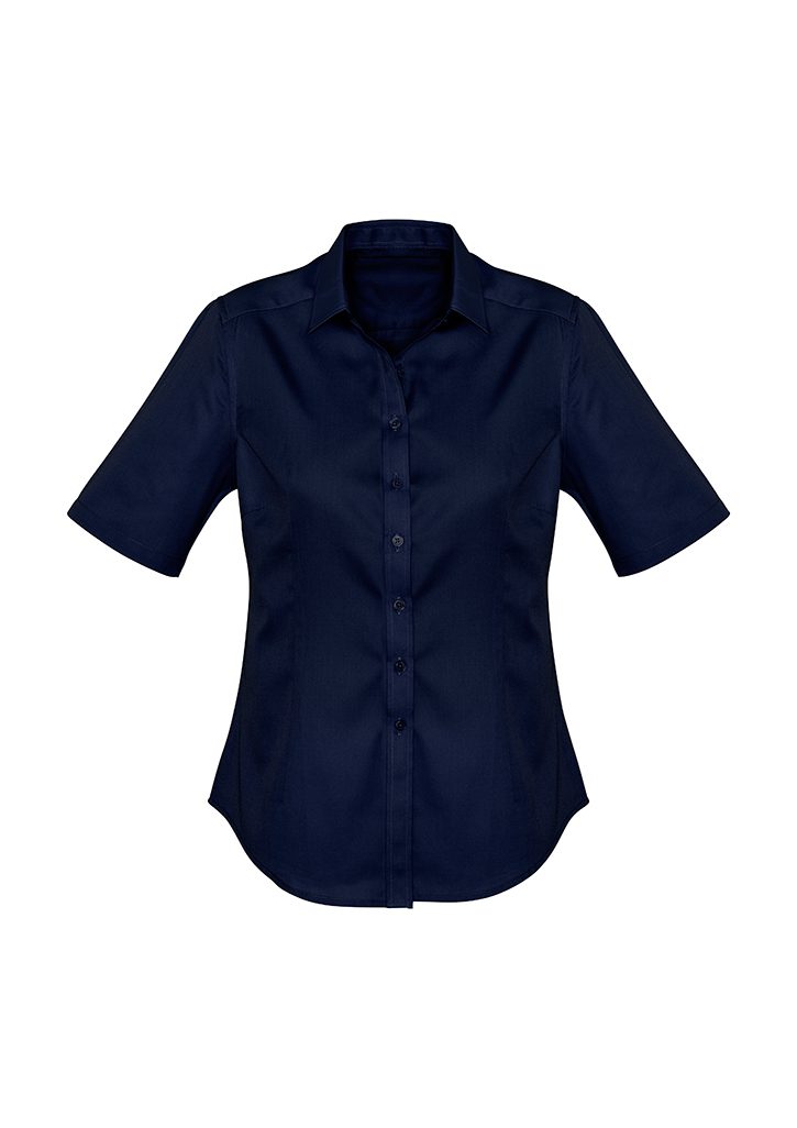 Biz Collection Ladies Dalton Short Sleeve Shirt #S522LS Navy
