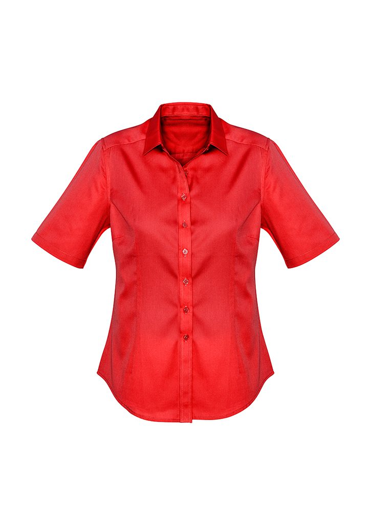 Biz Collection Ladies Dalton Short Sleeve Shirt #S522LS Red