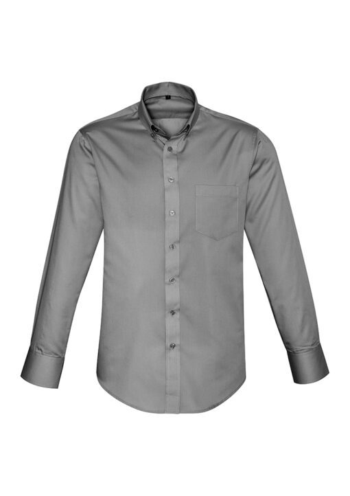 Biz Collection Mens Dalton Long Sleeve Shirt #S522ML Grey
