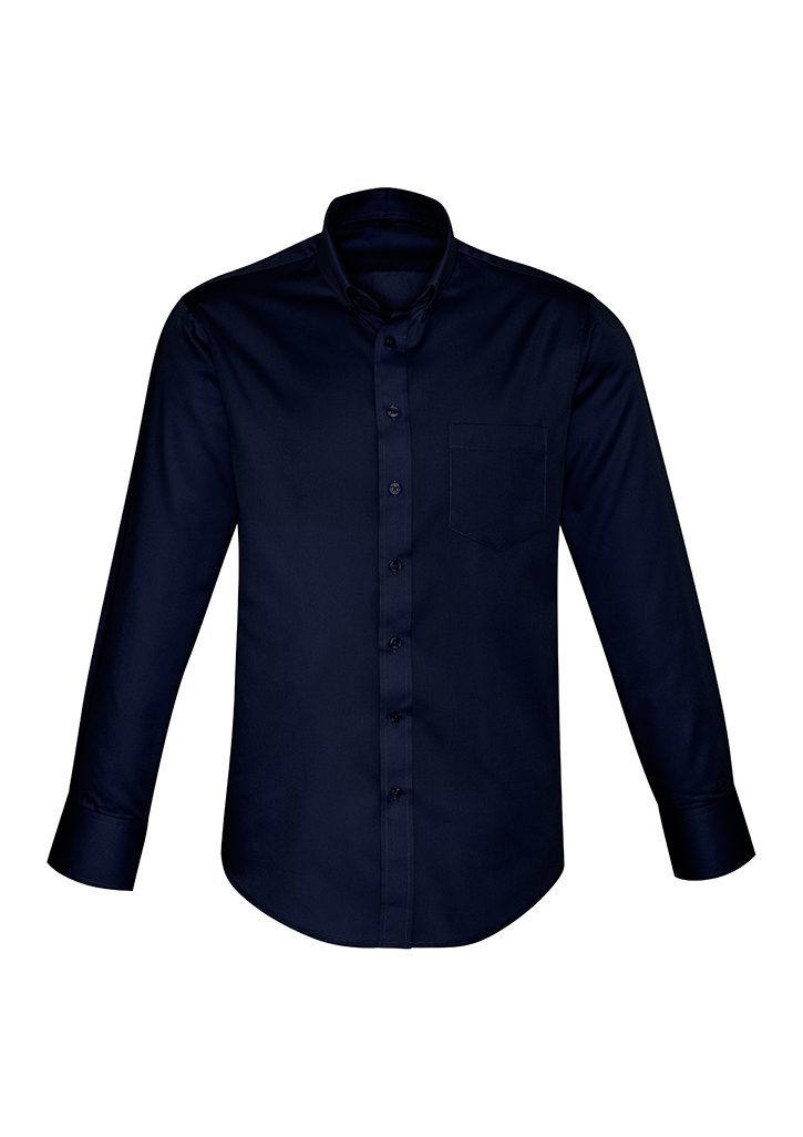 Biz Collection Mens Dalton Long Sleeve Shirt #S522ML Navy