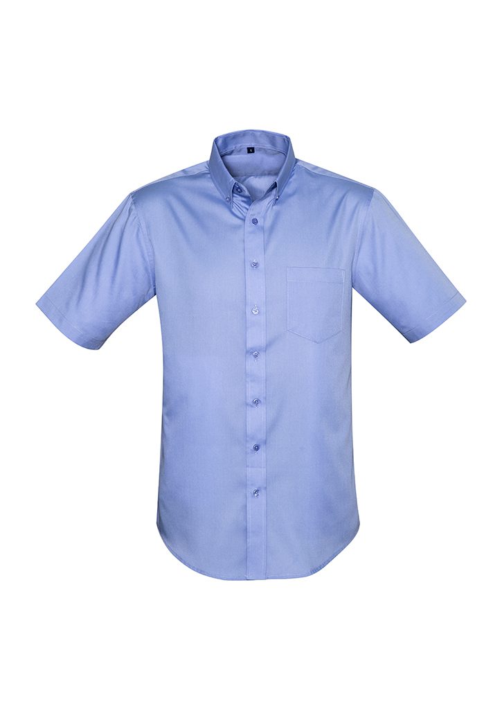 Biz Collection Mens Dalton Short Sleeve Shirt #S522MS Blue
