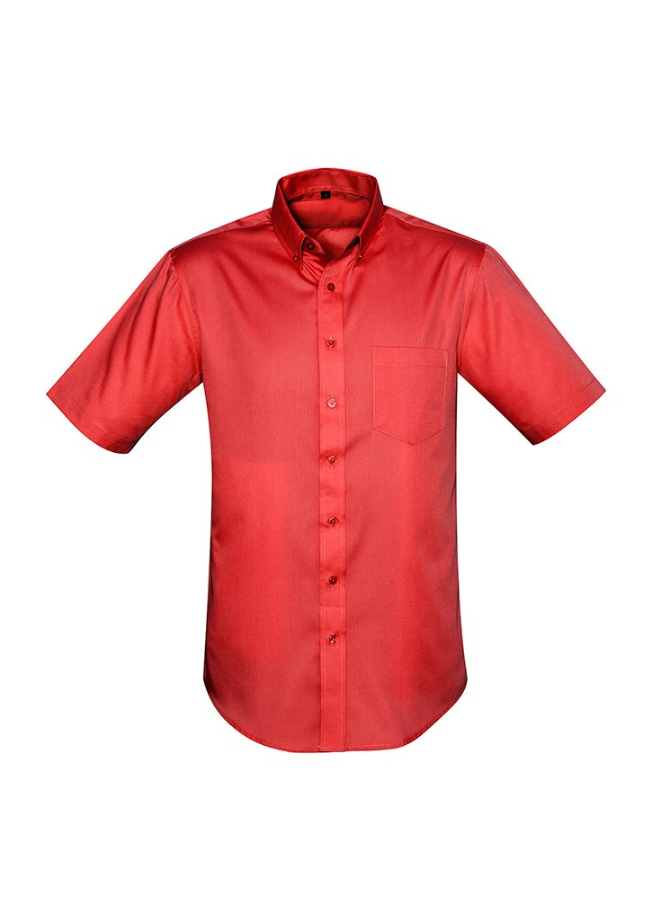 Biz Collection Mens Dalton Short Sleeve Shirt #S522MS Red