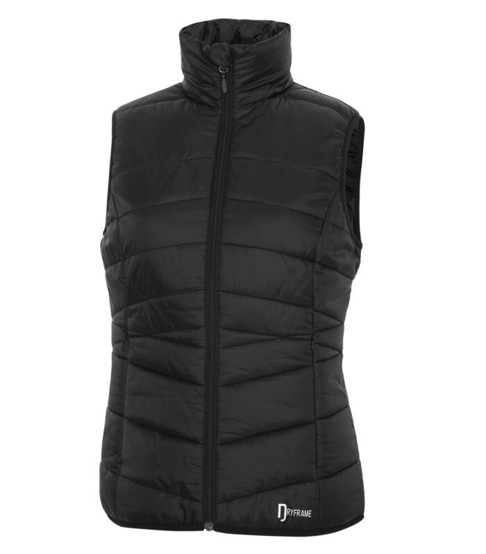 DRYFRAME® DRY TECH INSULATED LADIES' VEST #DF7673L Black Front