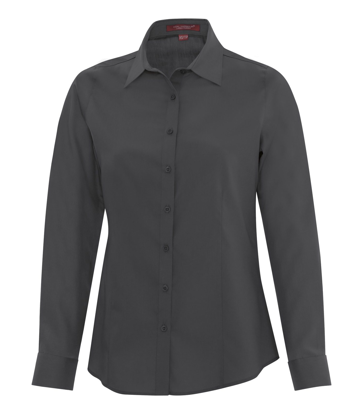 COAL HARBOUR® EVERYDAY LONG SLEEVE LADIES' WOVEN SHIRT #L6013 Iron Grey