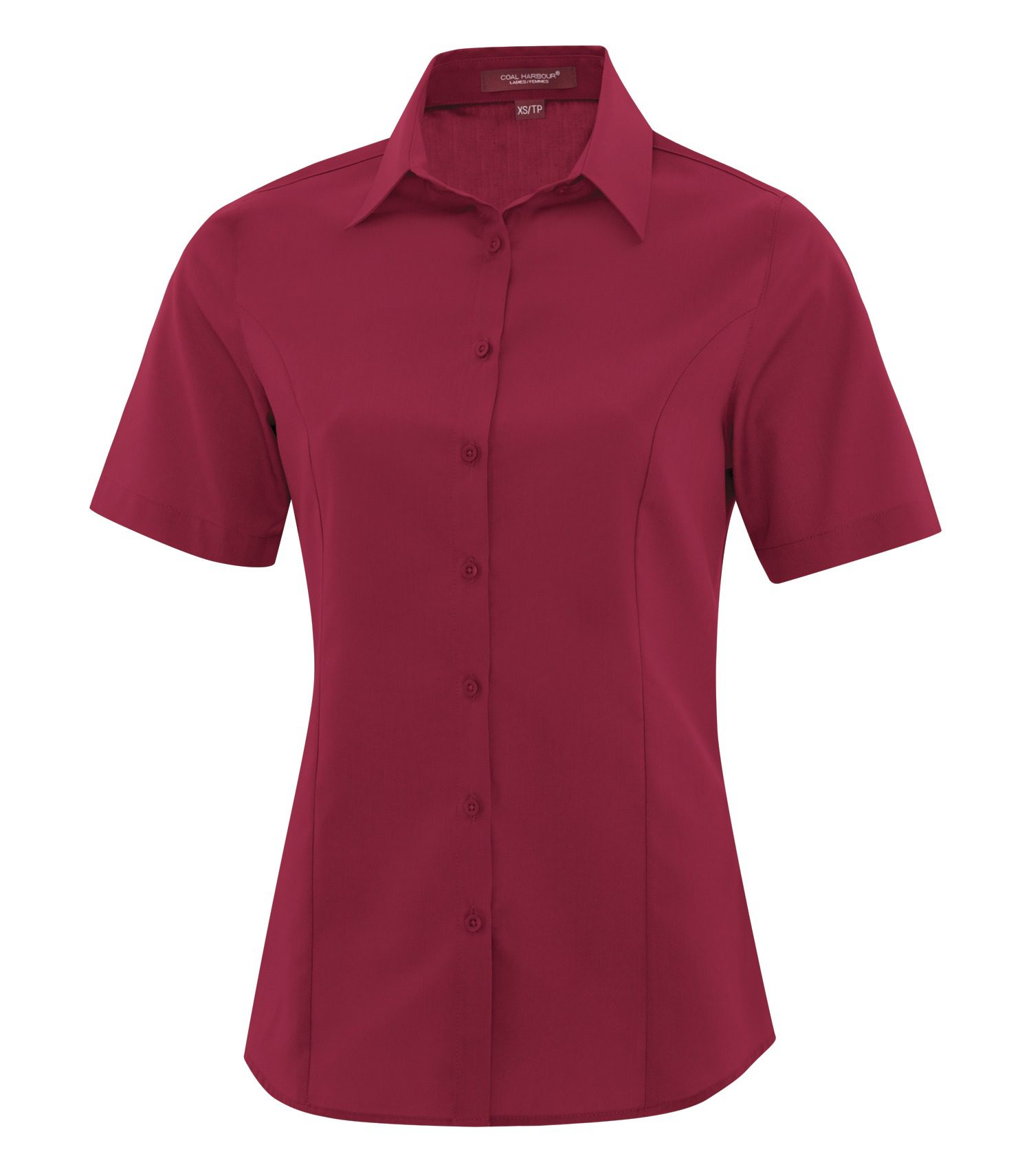 COAL HARBOUR® EVERYDAY SHORT SLEEVE LADIES' WOVEN SHIRT #L6021 Rich Red