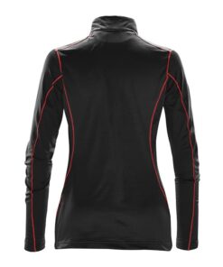 Stormtech Women's Pulse Fleece Pullover #TFW-1W Black / Bright Red Back