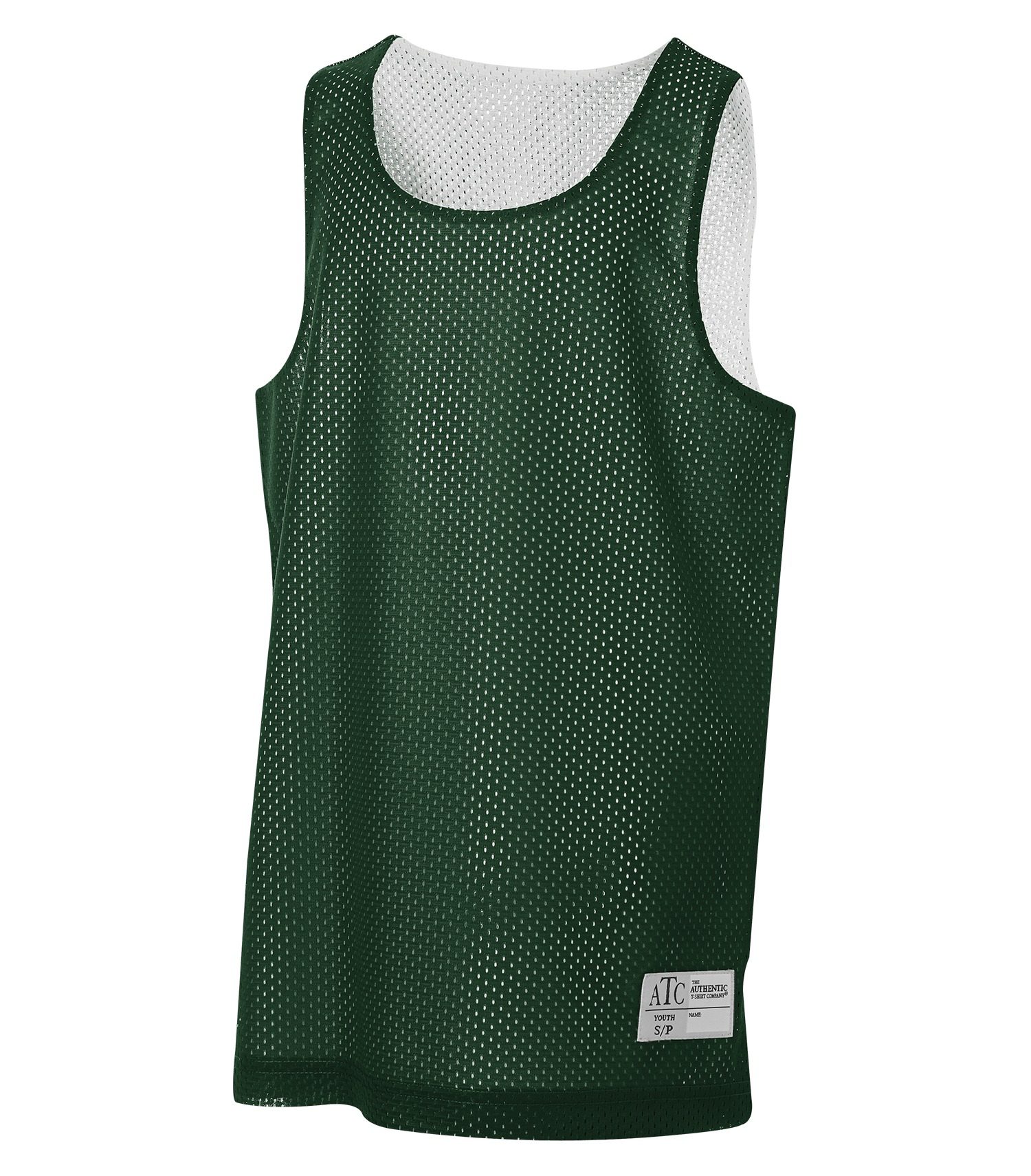 ATC™ PRO MESH REVERSIBLE YOUTH TANK TOP #Y3524 Forest Green / White