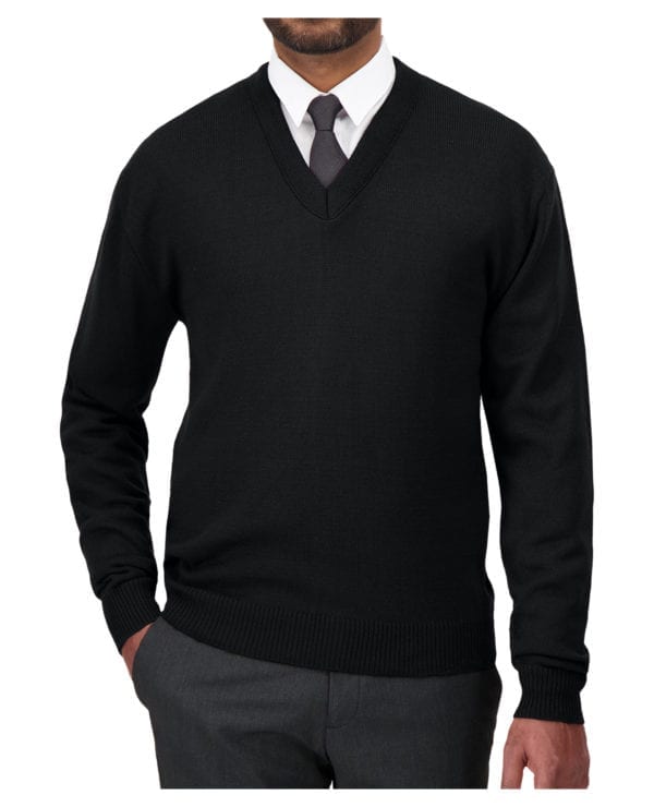 Cobmex V-Neck Long Sleeve Pullover #2010 Black
