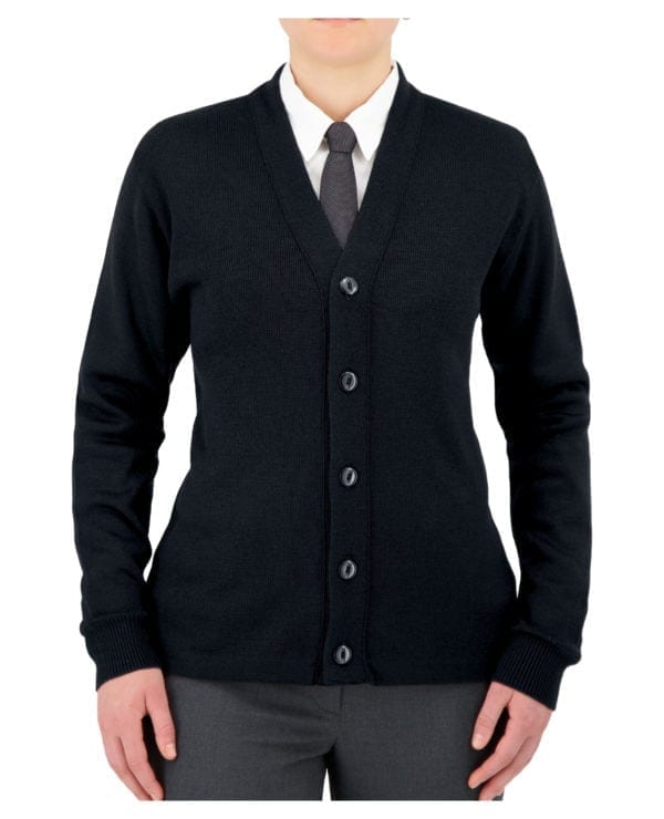 Cobmex V-Neck Long Sleeve Button Front Cardigan #4005 Navy Front