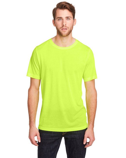 Core 365 Adult Fusion ChromaSoft Performance T-Shirt Electric Safety Yellow
