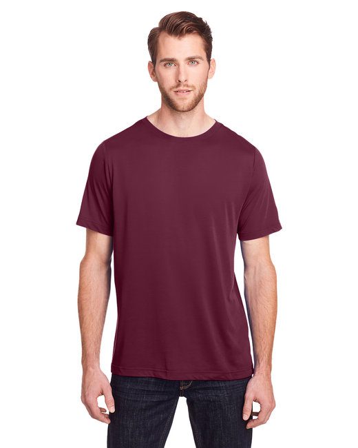 Core 365 Adult Fusion ChromaSoft Performance T-Shirt Burgundy Front