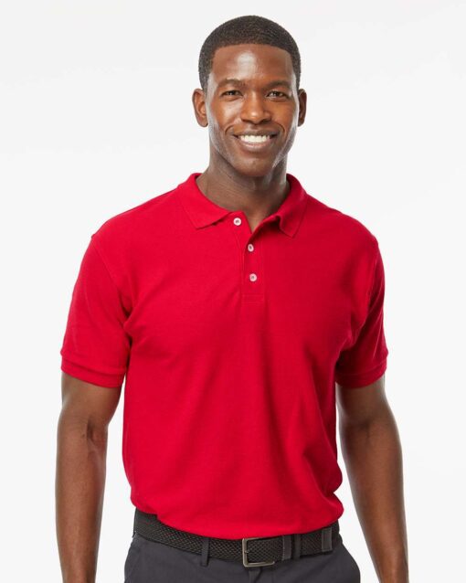 M&O Soft Touch Polo #7006 Red Front