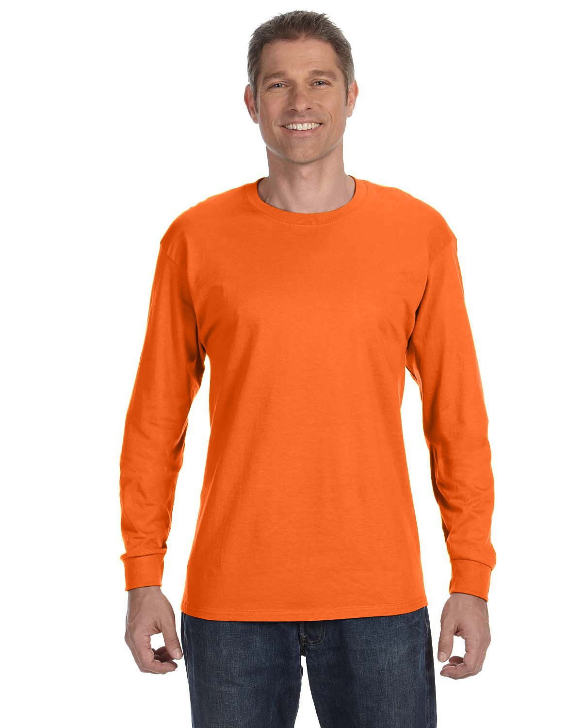 Gildan Adult Heavy Cotton Long-Sleeve T-Shirt #5400 Orange