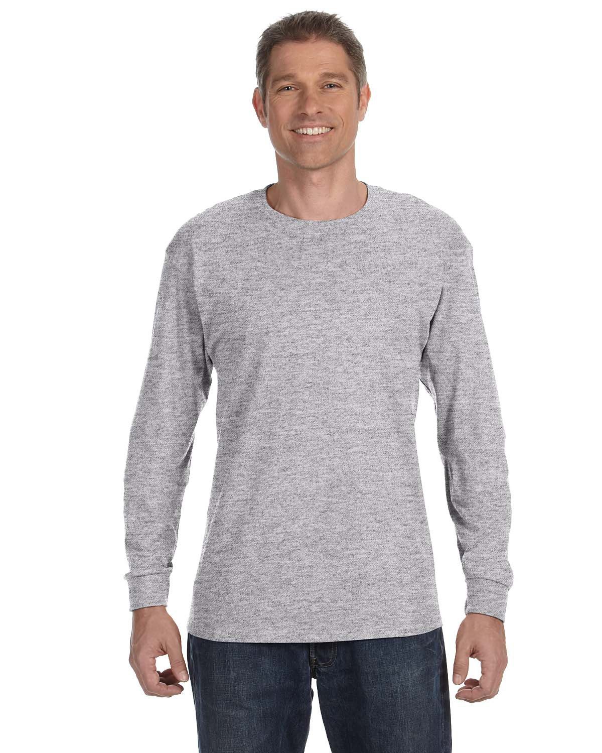 Gildan Adult Heavy Cotton Long-Sleeve T-Shirt #5400 Sport Grey
