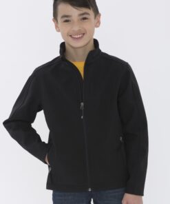 COAL HARBOUR EVERYDAY WATER REPELLENT SOFT SHELL YOUTH JACKET #Y7603 Black Front