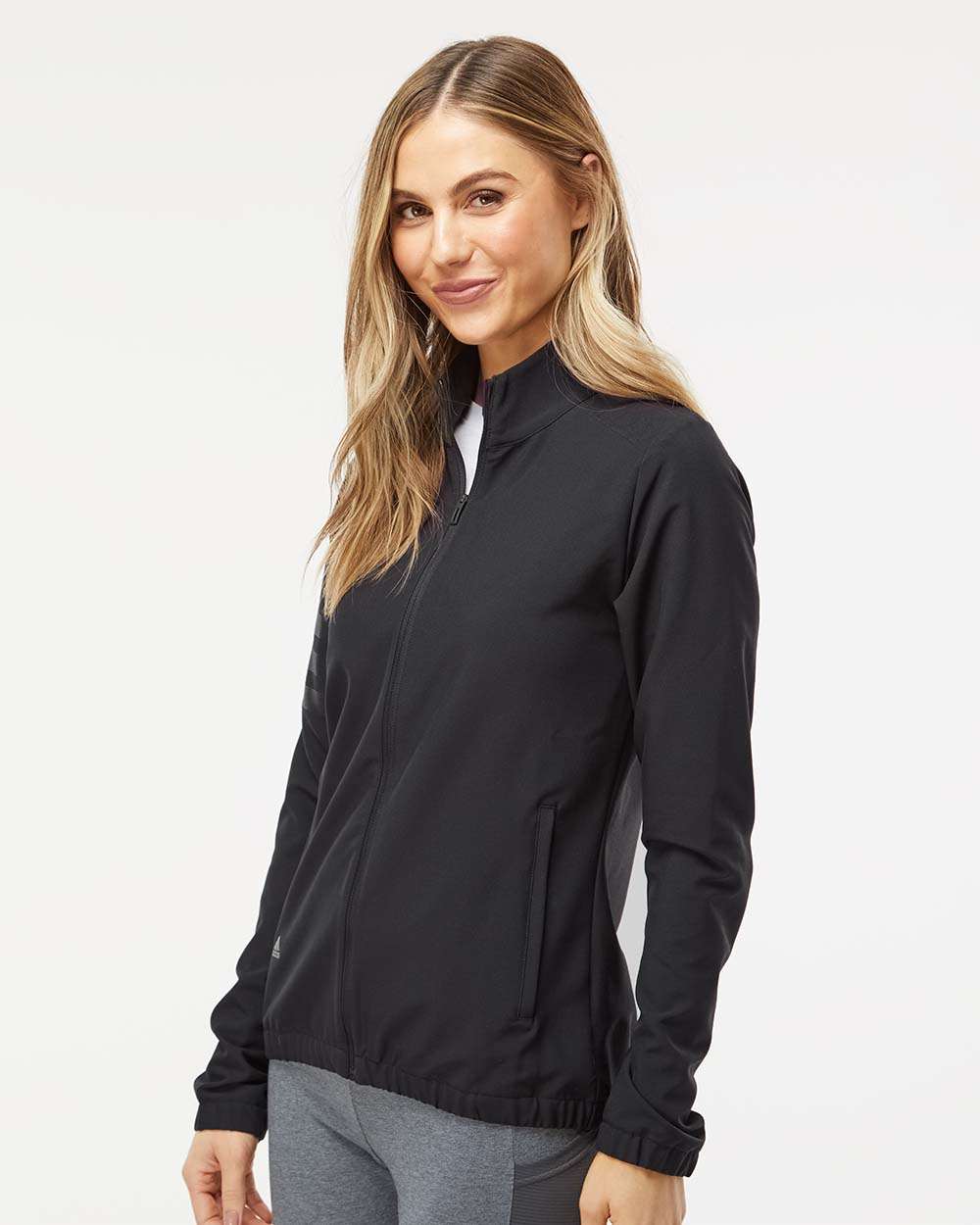 Adidas Women's 3-Stripes Full-Zip Jacket #A268 Black