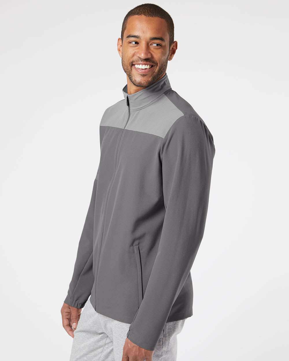 Adidas 3-Stripes Full-Zip Jacket #A267 Grey Side