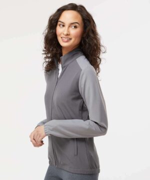 Adidas Women's 3-Stripes Full-Zip Jacket #A268 Grey Side