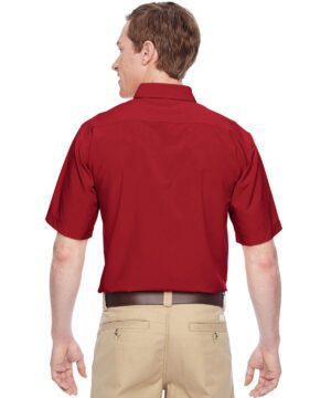 Harriton Men's Paradise Short-Sleeve Performance Shirt #M610S Red Back