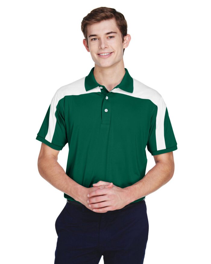 Team 365 Men's Victor Performance Polo #TT22 Forest Green Front