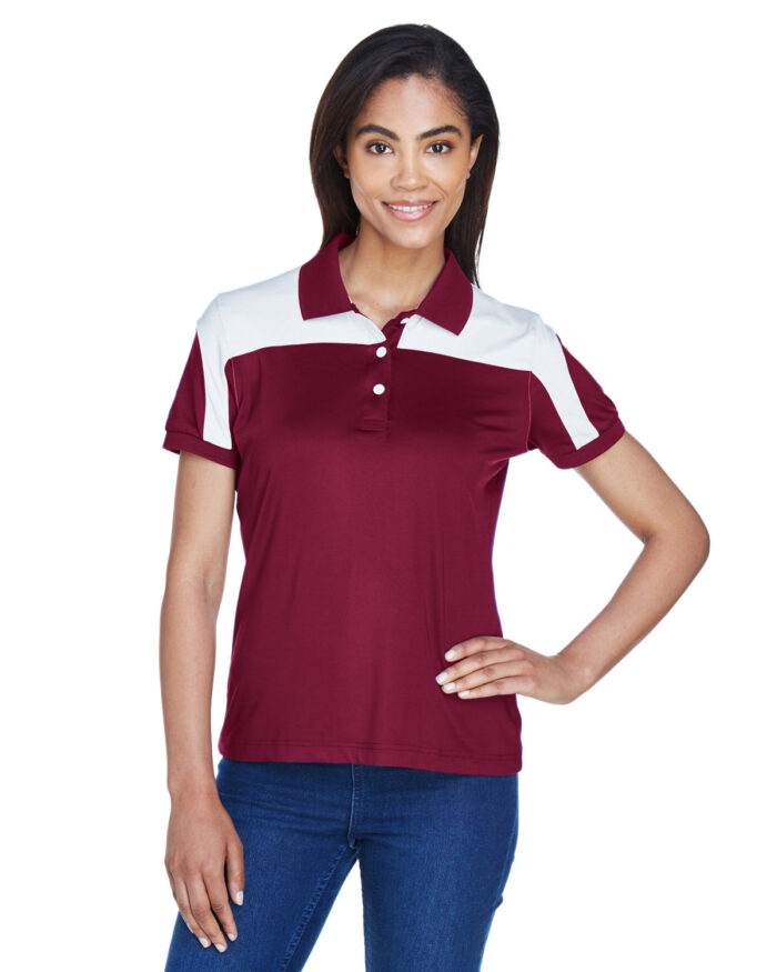 Team 365 Ladies' Victor Performance Polo #TT22W Maroon Front