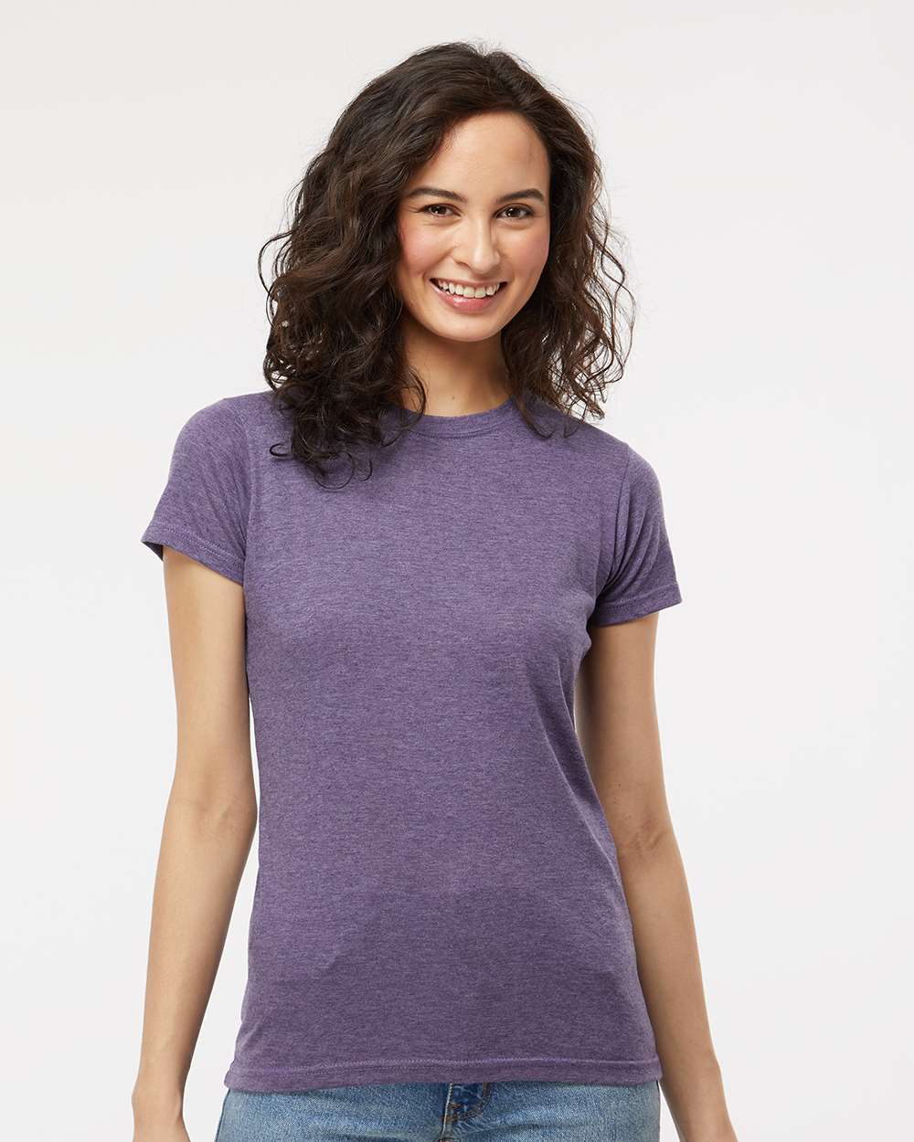 M&O Women’s Deluxe Blend T-Shirt #3540 Heather Purple