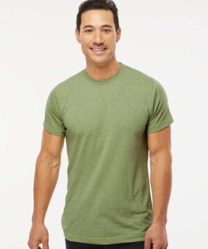 M&O Women’s Deluxe Blend T-Shirt #3540 Heather Green Front