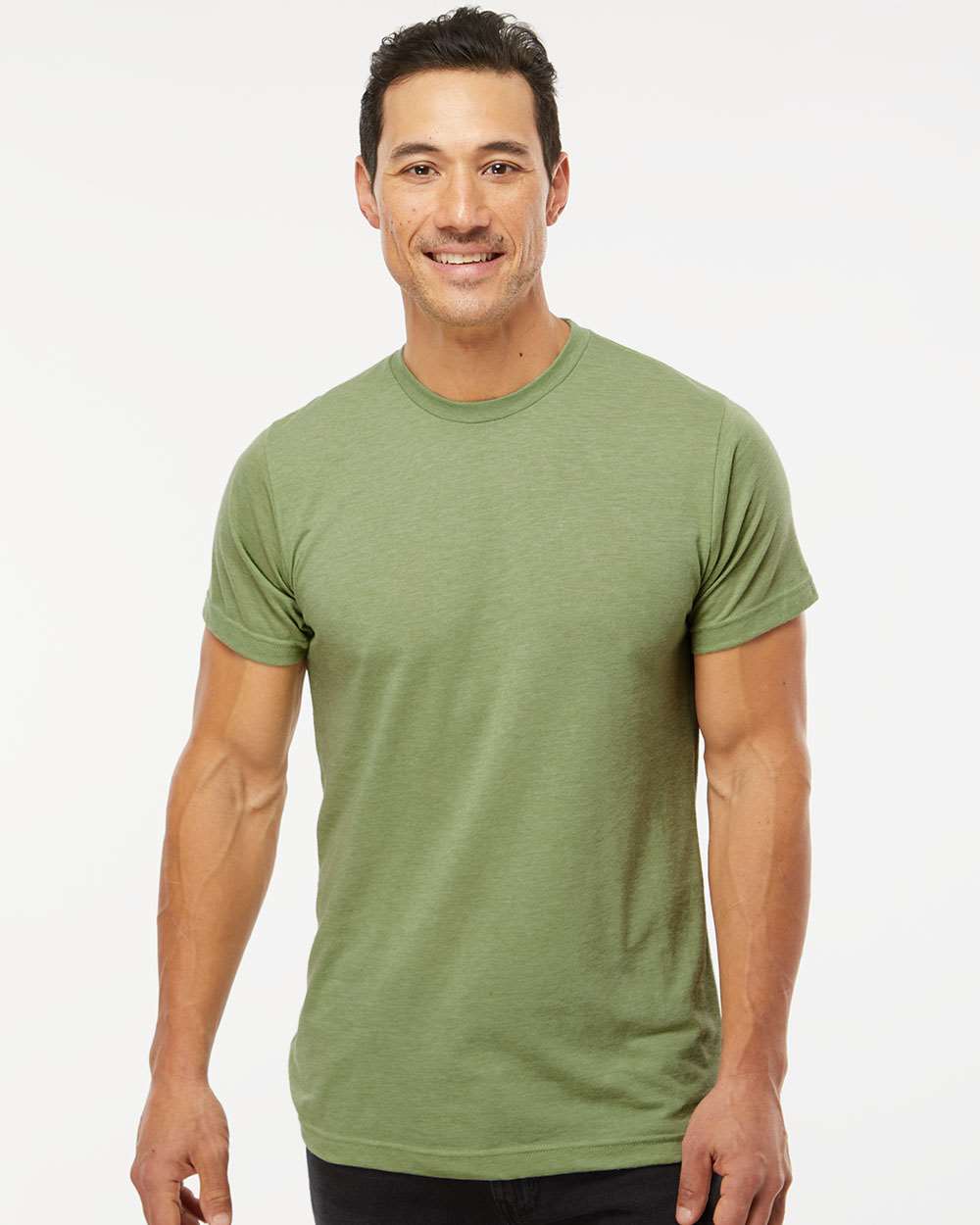 M&O Women’s Deluxe Blend T-Shirt #3540 Heather Green Front