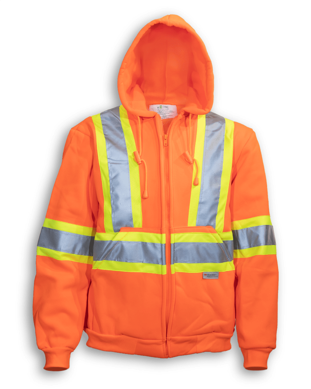 Big K Clothing 100% Polyester Full Zipper Hoodie #BK3552 Safety Orange