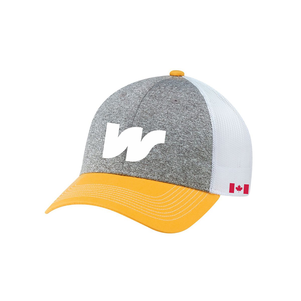 City-of-Welland-Merch-Store_V9-4G645M-Gold-Charcoal-White-with--White-W-LOGO-Centre-of-Hat