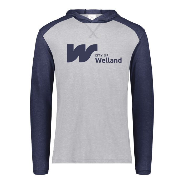 City-of-Welland-Merch-Store_V9-6884-Grey-Heather-and-Navy-Heater-Front-Navy-Welland-Center-Logo