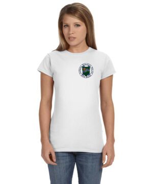 Police-Band-Short-Sleeve-T-Shirt(Cotton)-#Ladies'-&-Men's-64000L-White